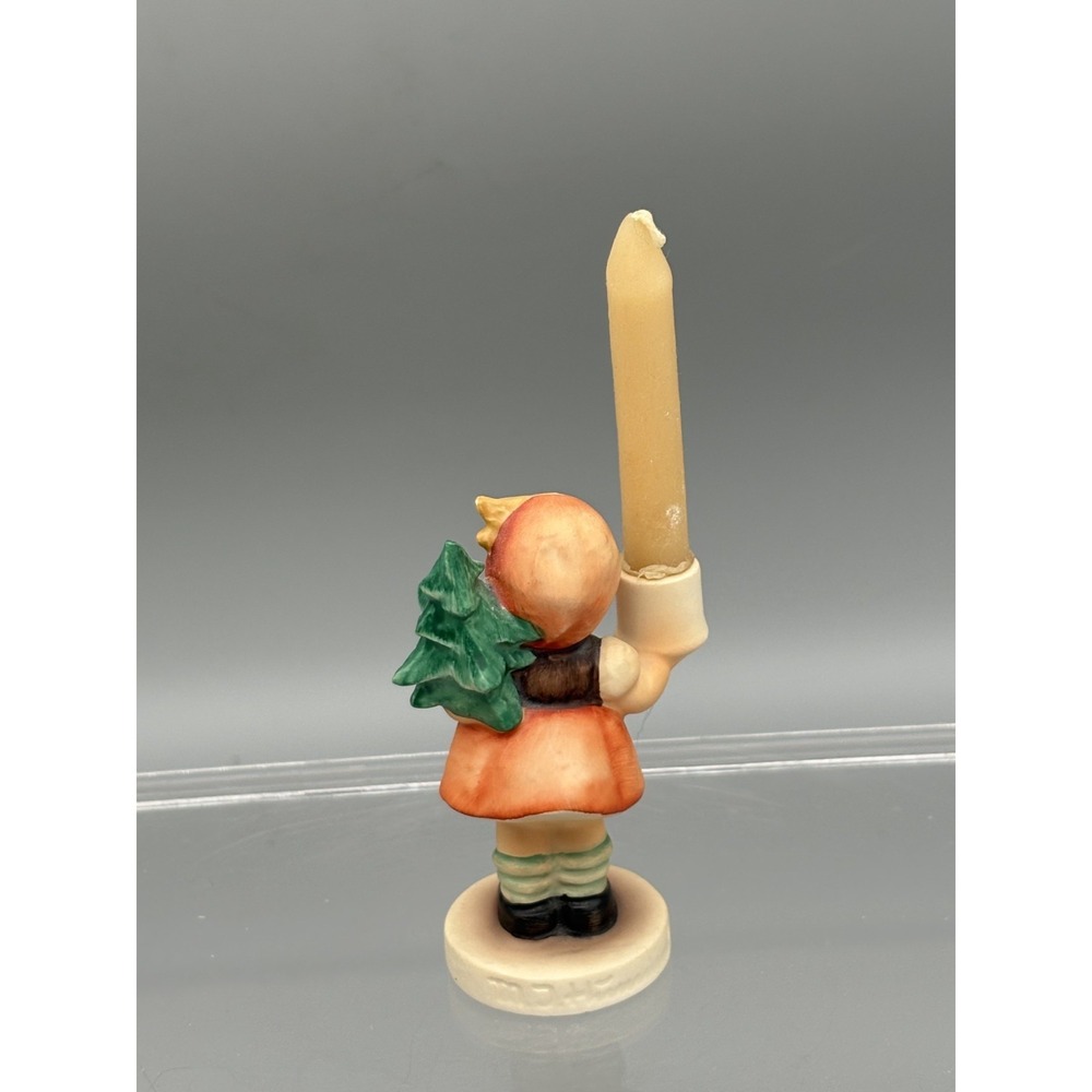 Goebel Hummel Figurine #116 Girl With Fir Tree Candle Holder W. Germany Statue - Picture 3 of 14